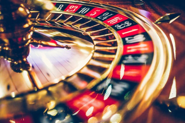 Live roulette table with multiple camera angles